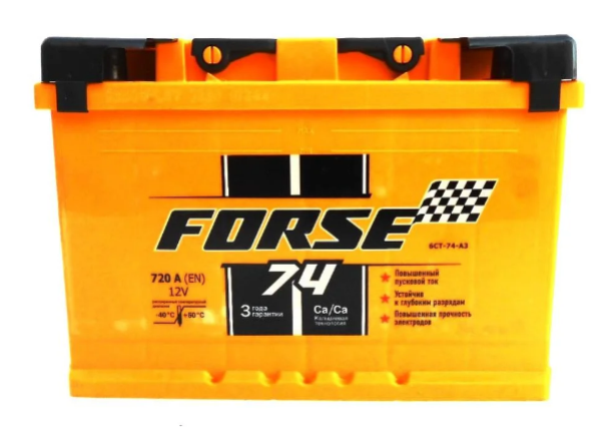 Акумулятор FORSE 6СТ- 74Ah 720А R 276х175х190