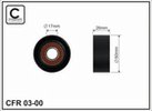 caffaro-0300 60x17x26 Паразитный / ведущий ролик, поликлиновой ремень