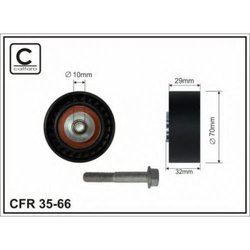 29x10x70  Ролик натяжника ременя