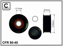 64х17х22,5  Ролик натяжителя