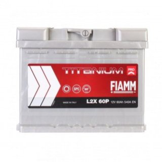 fiamm-l2x60p Акумулятор FIAMM TITANIUM PRO 60Ah/540A L+ 242X175X190 (7905148)