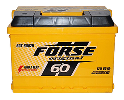 Автомобільний акумулятор FORSE 60Ah 600A R+ (правий +) L2